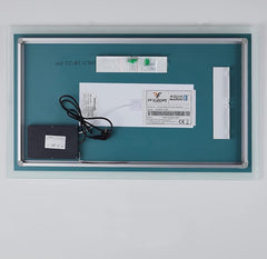 Badkamerspiegel met verlichting - Wandspiegel - 80x60 cm - Aquamarin