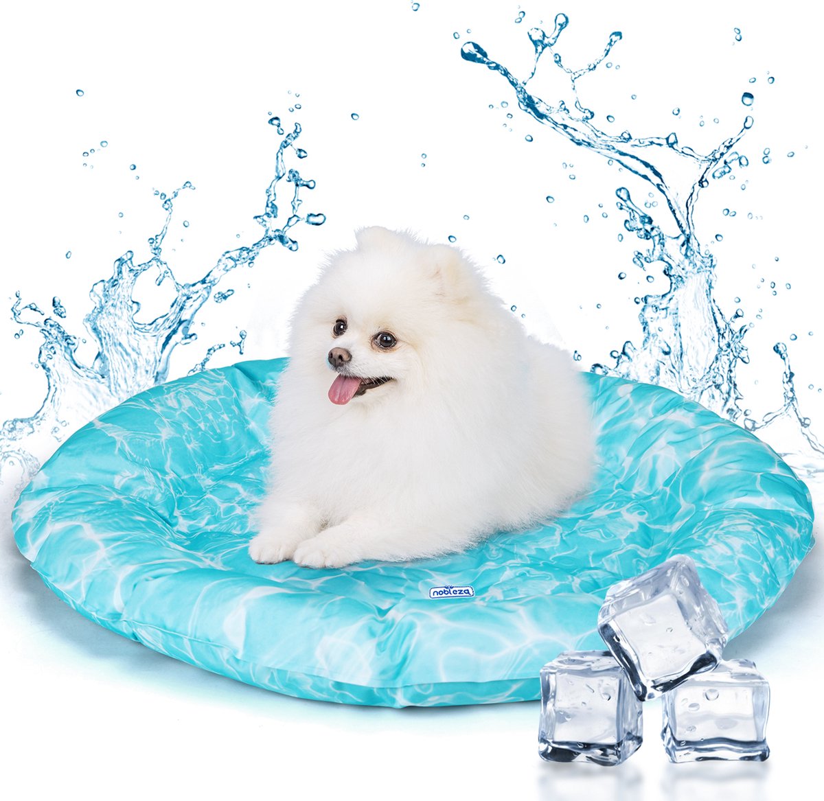 Nobleza Koelmat voor honden en katten - 62x62cm - Blauw •