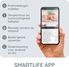 Alecto Wifi Babyfoon met Camera en App - Beweegbaar - Beige