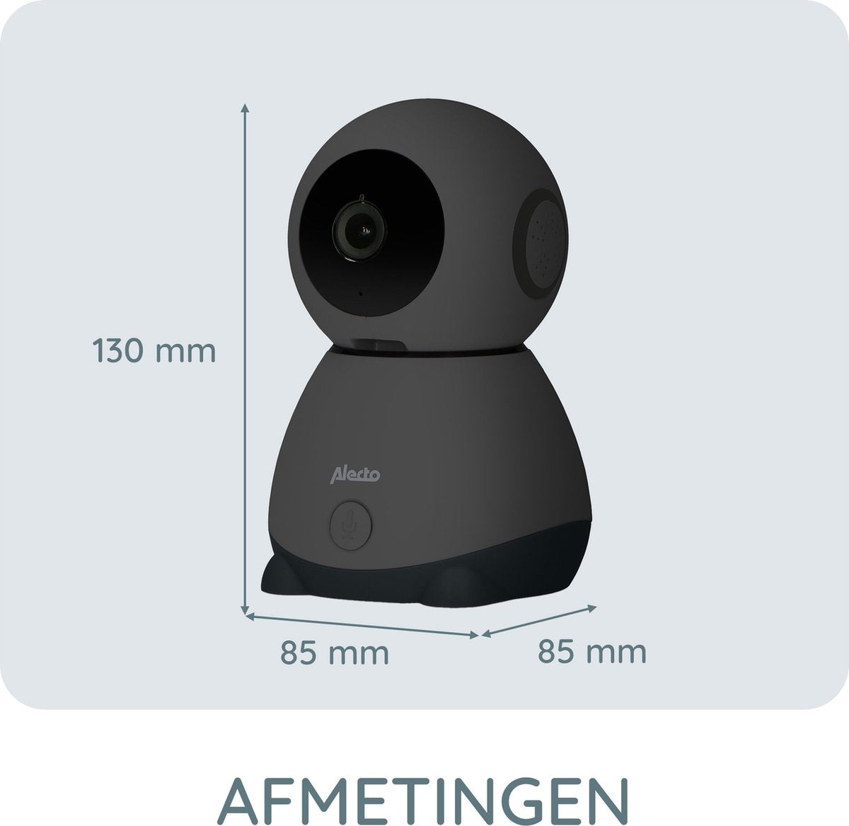 Alecto Wifi Babyfoon met Camera en App - Beweegbaar - Zwart
