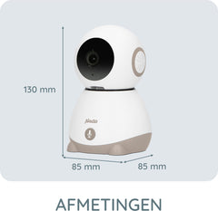 Alecto Wifi Babyfoon met Camera en App - Beweegbaar - Beige