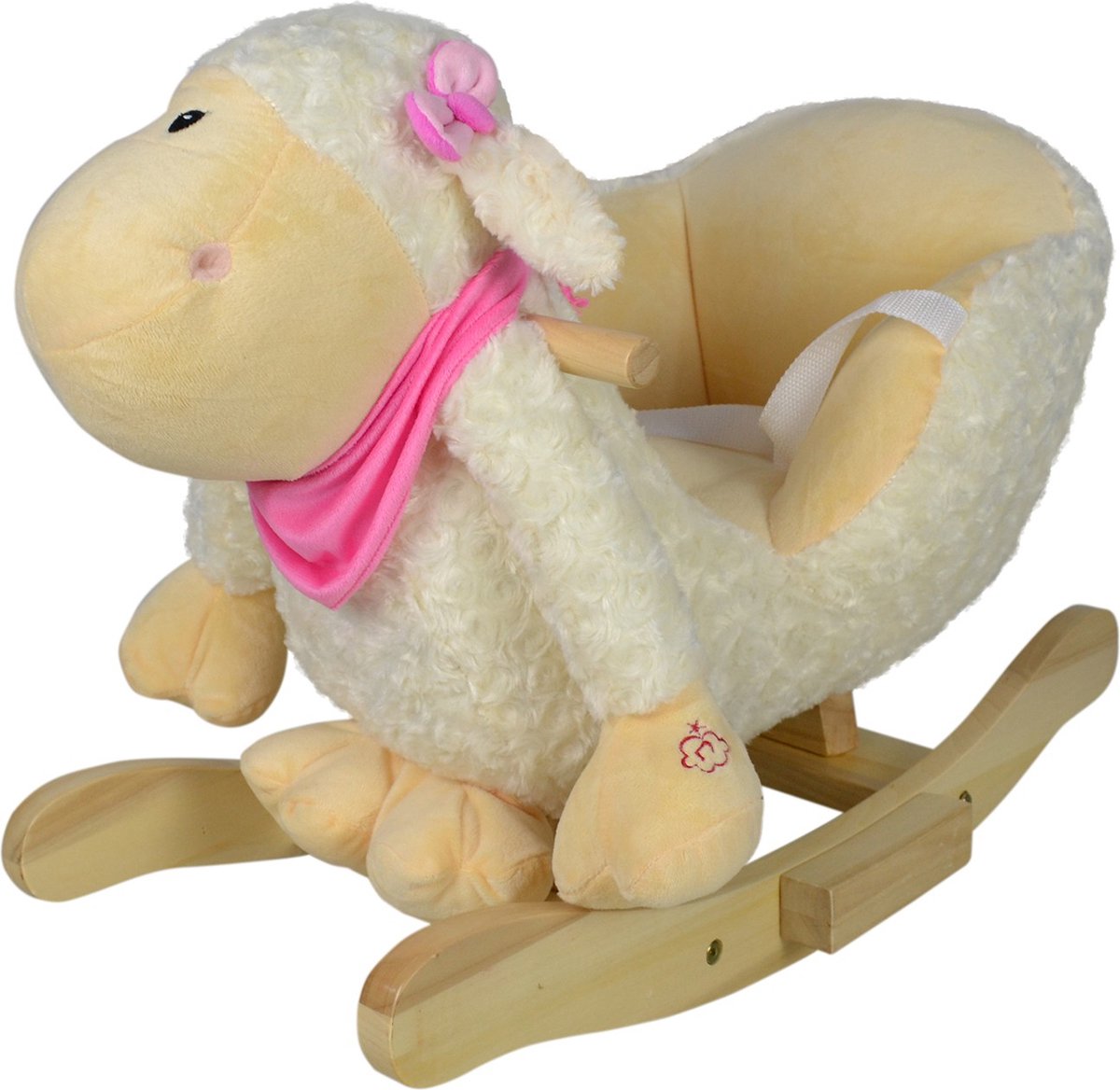 Infantastic Hobbelpaard voor Baby en Kind - Geluidseffecten - Wit/Roze