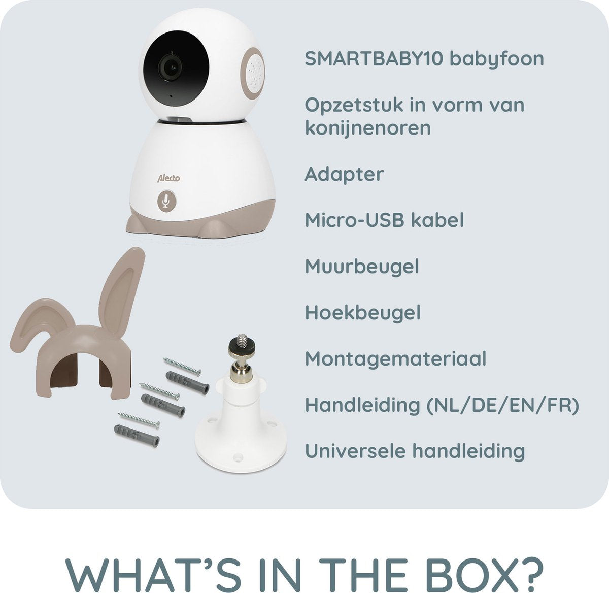 Alecto Wifi Babyfoon met Camera en App - Beweegbaar - Beige