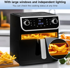 Airfryer XXL - heteluchtfriteuse - 8L - Zwart - Aigostar