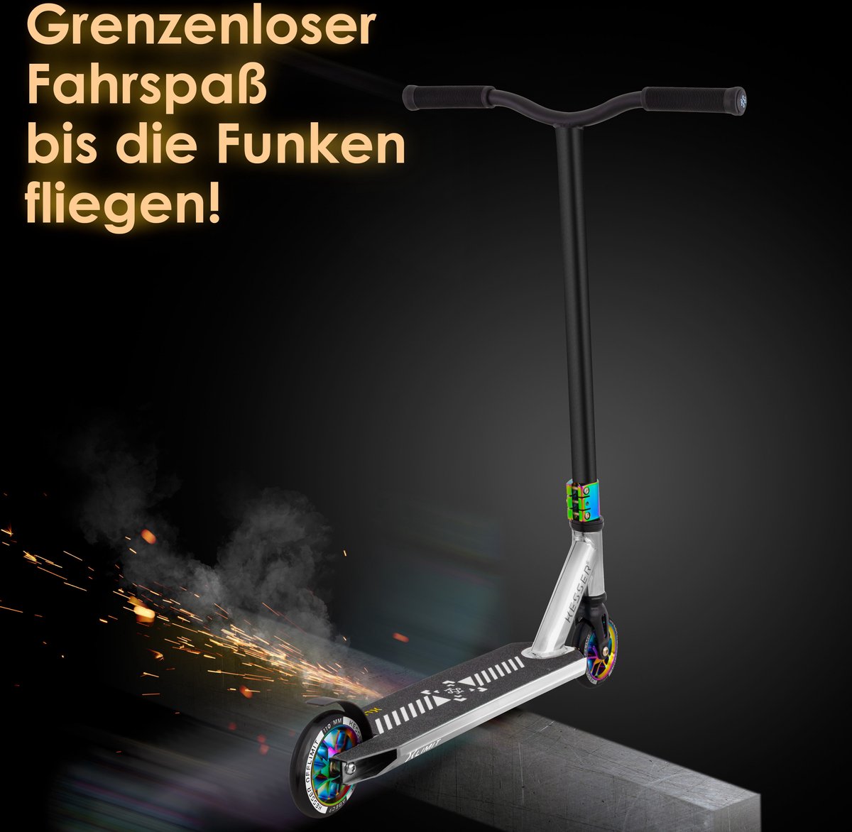 KESSER® Stuntstep voor Volwassenen en Kinderen - Kinderstep - Zilver
