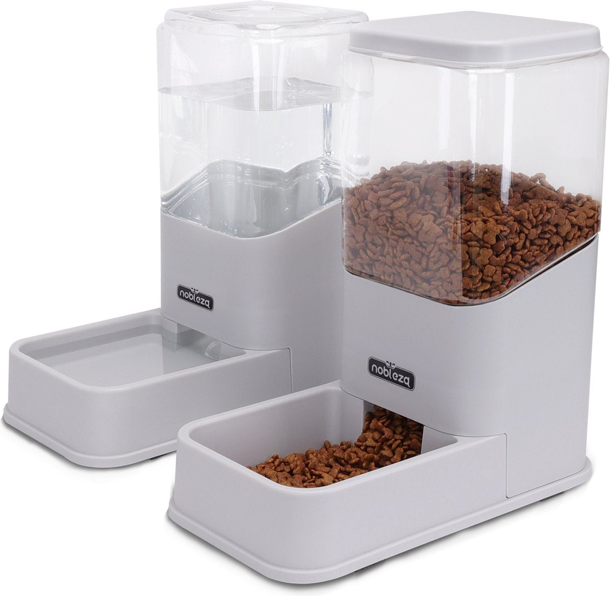 Nobleza Automatische voer- en waterbak - 3,8L - 2 stuks •