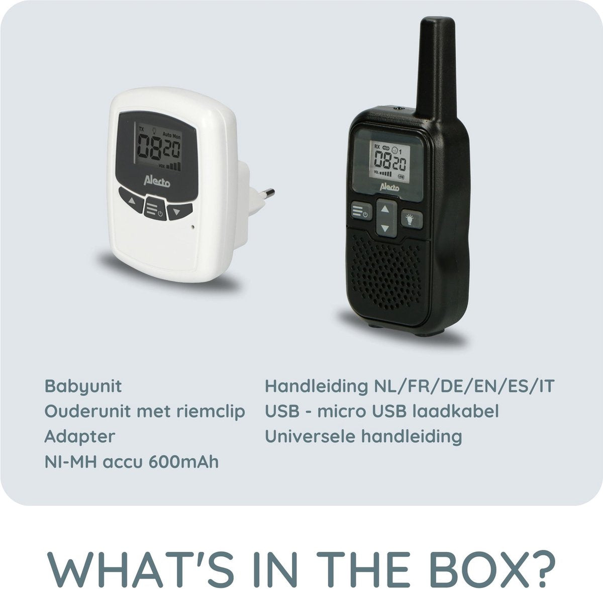 Alecto DBX80BK - Babyfoon met groot bereik - Tot 3km - Zwart