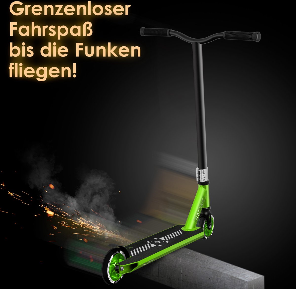 KESSER® Stuntstep - Step voor Volwassenen en Kinderen - Groen