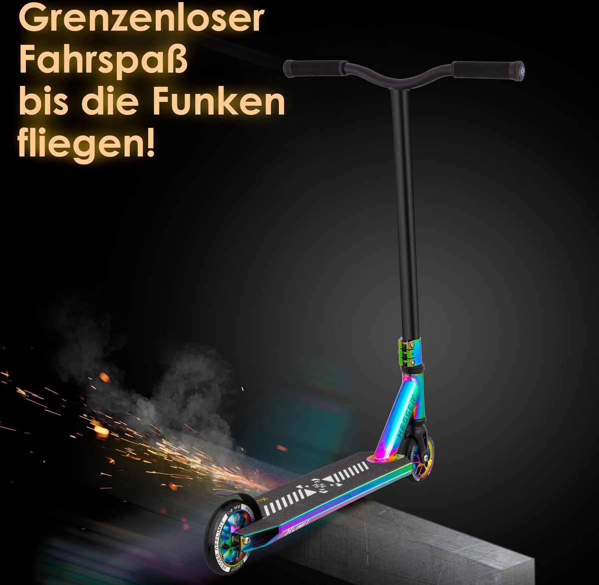 KESSER® Stuntstep - Step voor Volwassenen en Kinderen - Regenboog •