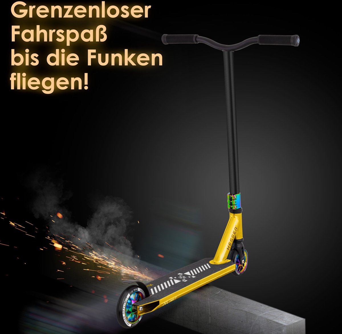 KESSER® Stuntstep voor Volwassenen en Kinderen - Kinderstep - Goud