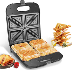Aigostar Sandwich Maker - Tosti ijzer - 1400W - Zwart •