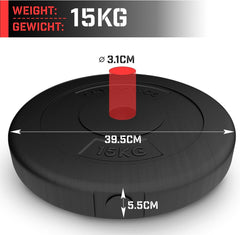 Halterschijven - Halter gewichten - 30 mm - 2x15 kg - Physionics®