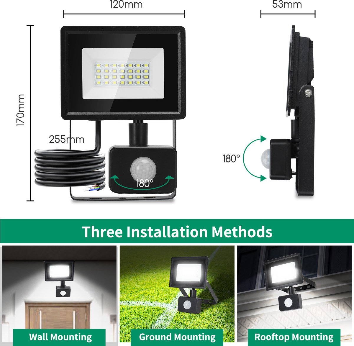 Wandlamp buiten - Tuinverlichting - Buitenverlichting - Zwart - Aigostar