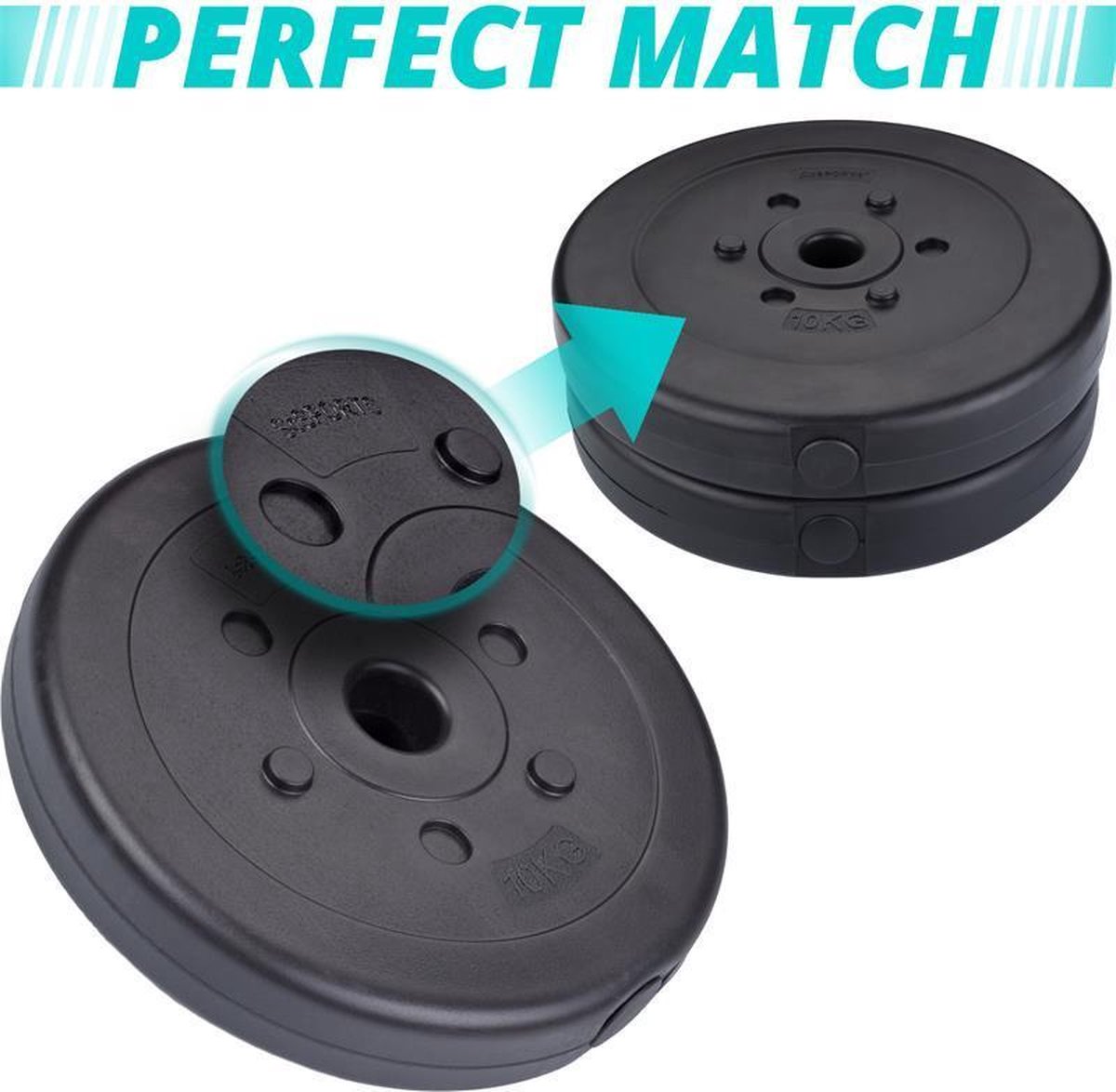 Halterschijven - Halter gewichten - 30 mm - 4x2.5 kg - ScSPORTS®