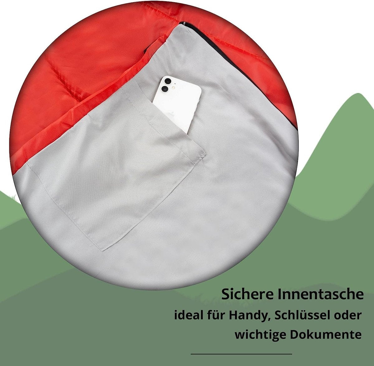 anaterra® Slaapzak Avontuur incl. draagtas - Koppelbaar - Dekenmodel - 3 seizoenen - Zomer - 210 x 70 cm