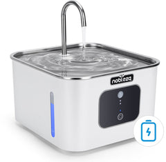 Nobleza Drinkfontein voor Kat - 4L - Sensor - RVS Kattenfontein - Wit •