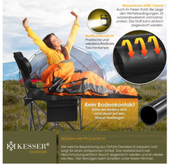 KESSER® camping ligstoel kampeerstoel 2 in 1 tot 160 kg