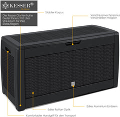 KESSER® Opbergbox 310L - Inklapbaare - Tuinkist - Antraciet •