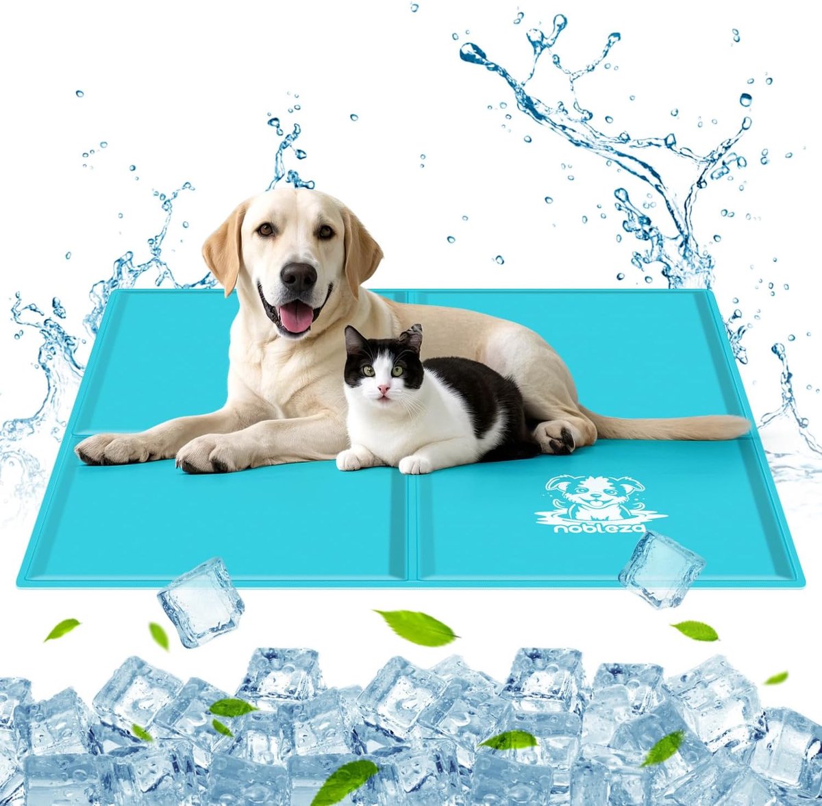 Nobleza Koelmat voor honden en katten - 120x80cm - Blauw •