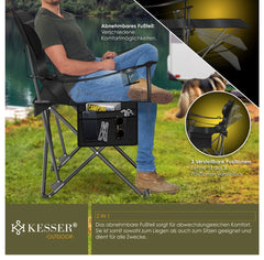 KESSER® camping ligstoel kampeerstoel 2 in 1 tot 160 kg