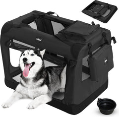 Reisbench hond - Draagtas hond - Transportbox - 91x63x63 cm - Zwart