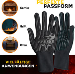 Ovenwanten - Ovenhandschoenen - Grijs - XXL - KESSER®