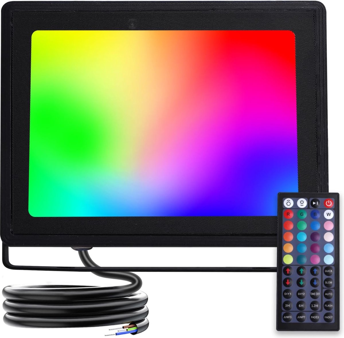 Aigostar RGB LED schijnwerper - IP65 Waterdicht - Dimbaar - 50W
