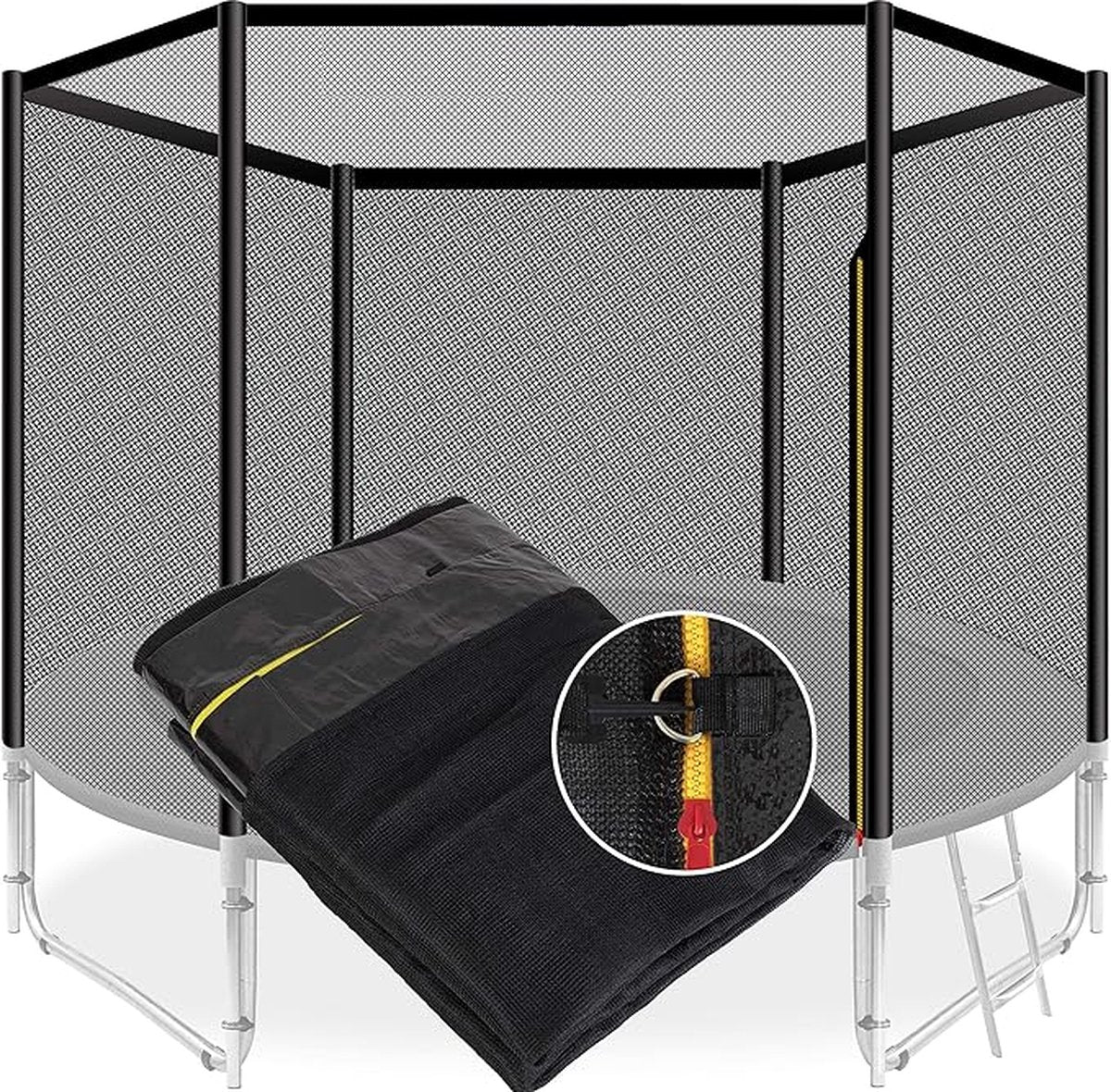 KESSER® Trampoline veiligheidsnet - 305cm - uv-bestendig - Zwart