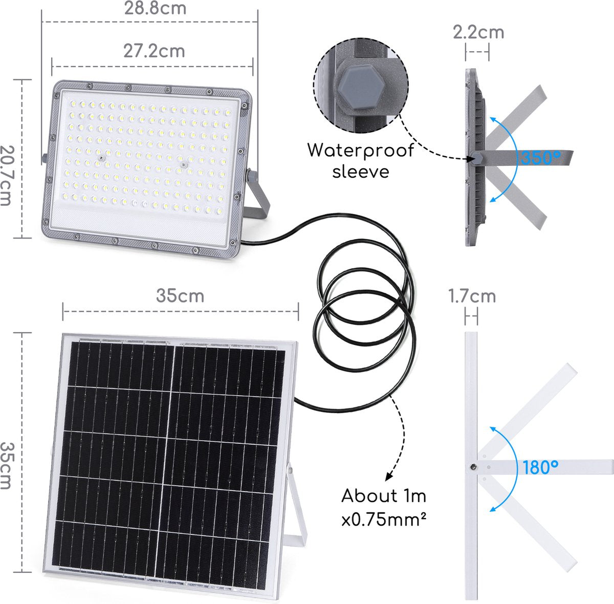 Aigostar LED Buitenlamp - Schijnwerper - Buitenverlichting - 200W