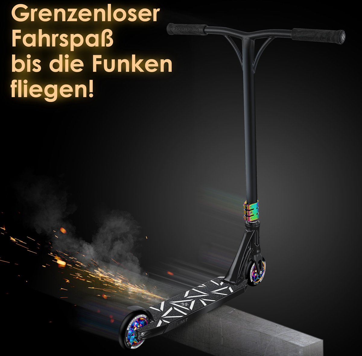 KESSER® Stuntstep voor Volwassenen en Kinderen - Kinderstep - Zwart