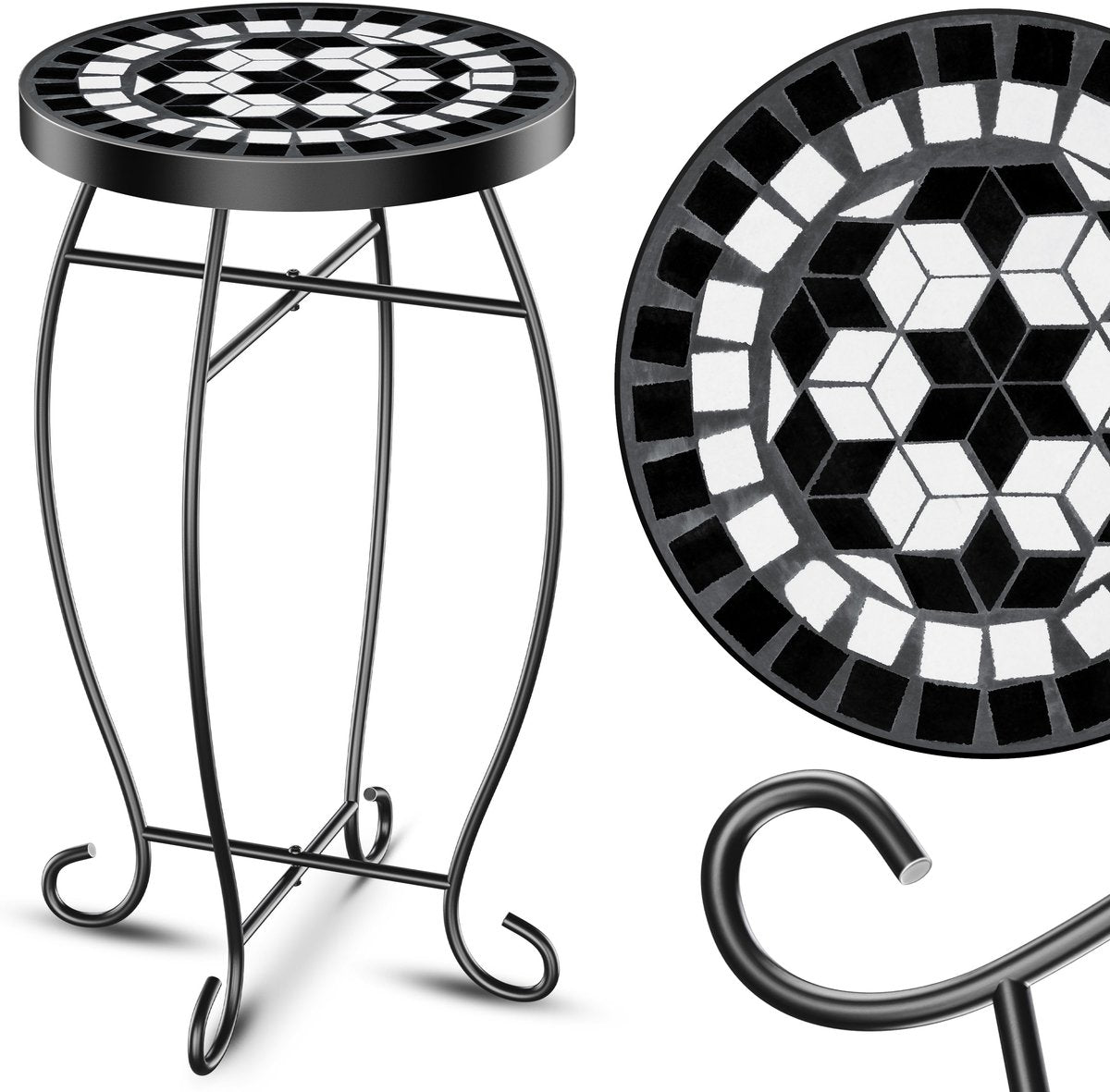 KESSER® Mozaïek Tuintafel - Bijzettafel - Balkontafel - Tetragon