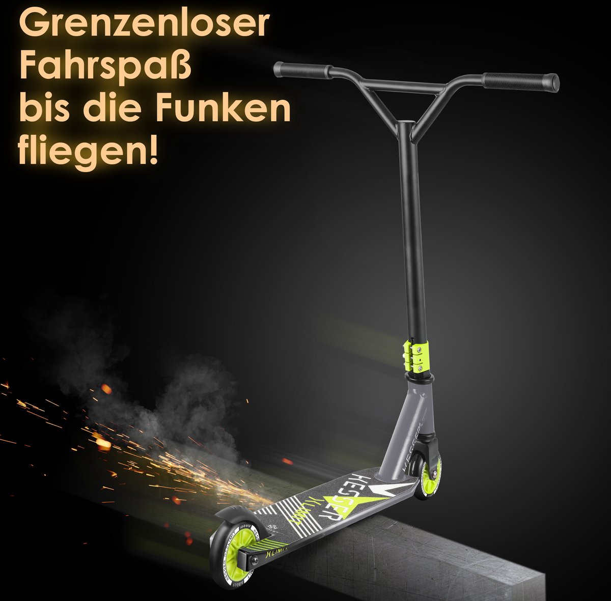 KESSER® Stuntstep voor Volwassenen en Kinderen - Kinderstep - Antraciet •