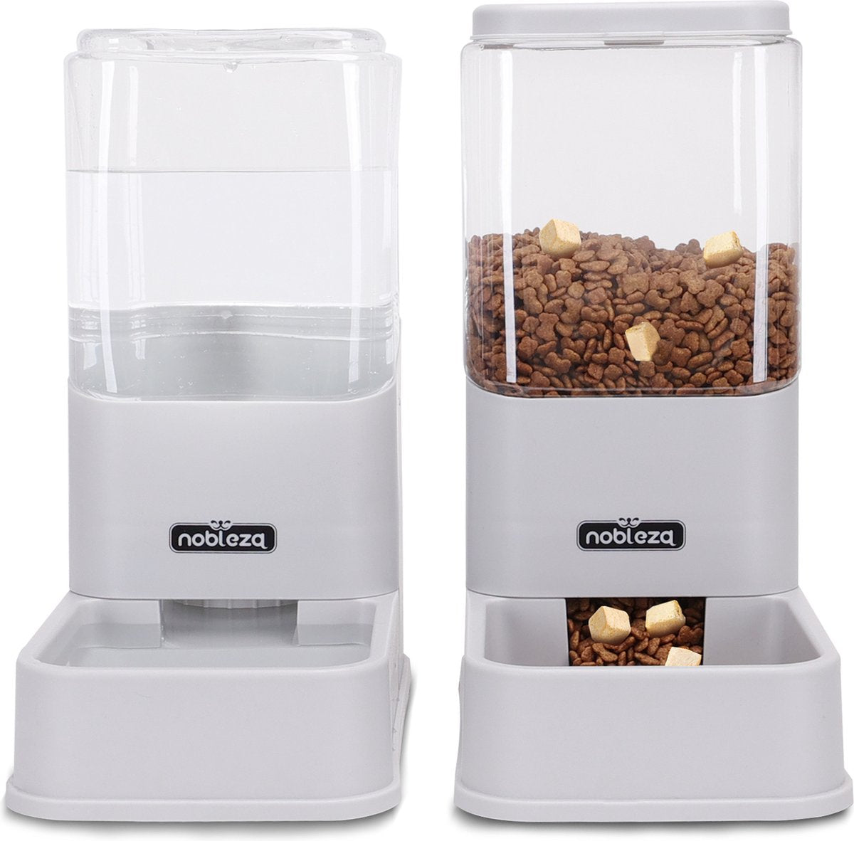 Nobleza Automatische voer- en waterbak - 3,8L - 2 stuks •