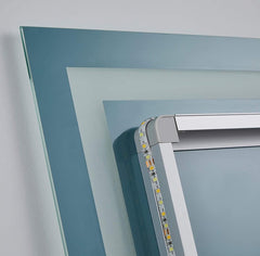 Badkamerspiegel met verlichting - Wandspiegel - 80x60 cm - Aquamarin