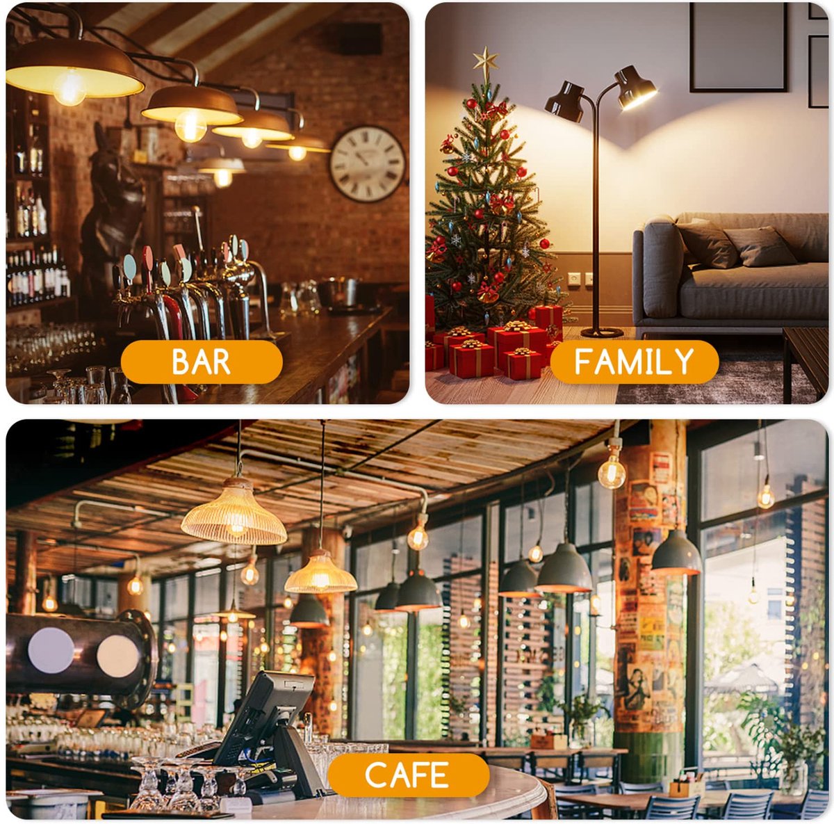 Aigostar LED Filament lamp - Dimbaar - 4W - E14 - 5 Stuks