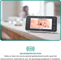 Alecto DVM200XL - Babyfoon met Camera - Groot scherm - Op afstand Beweegbaar - Wit