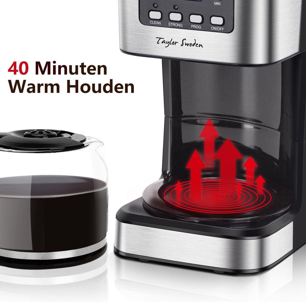 Taylor Swoden Koffiezetapparaat Filterkoffie - Zwart/RVS