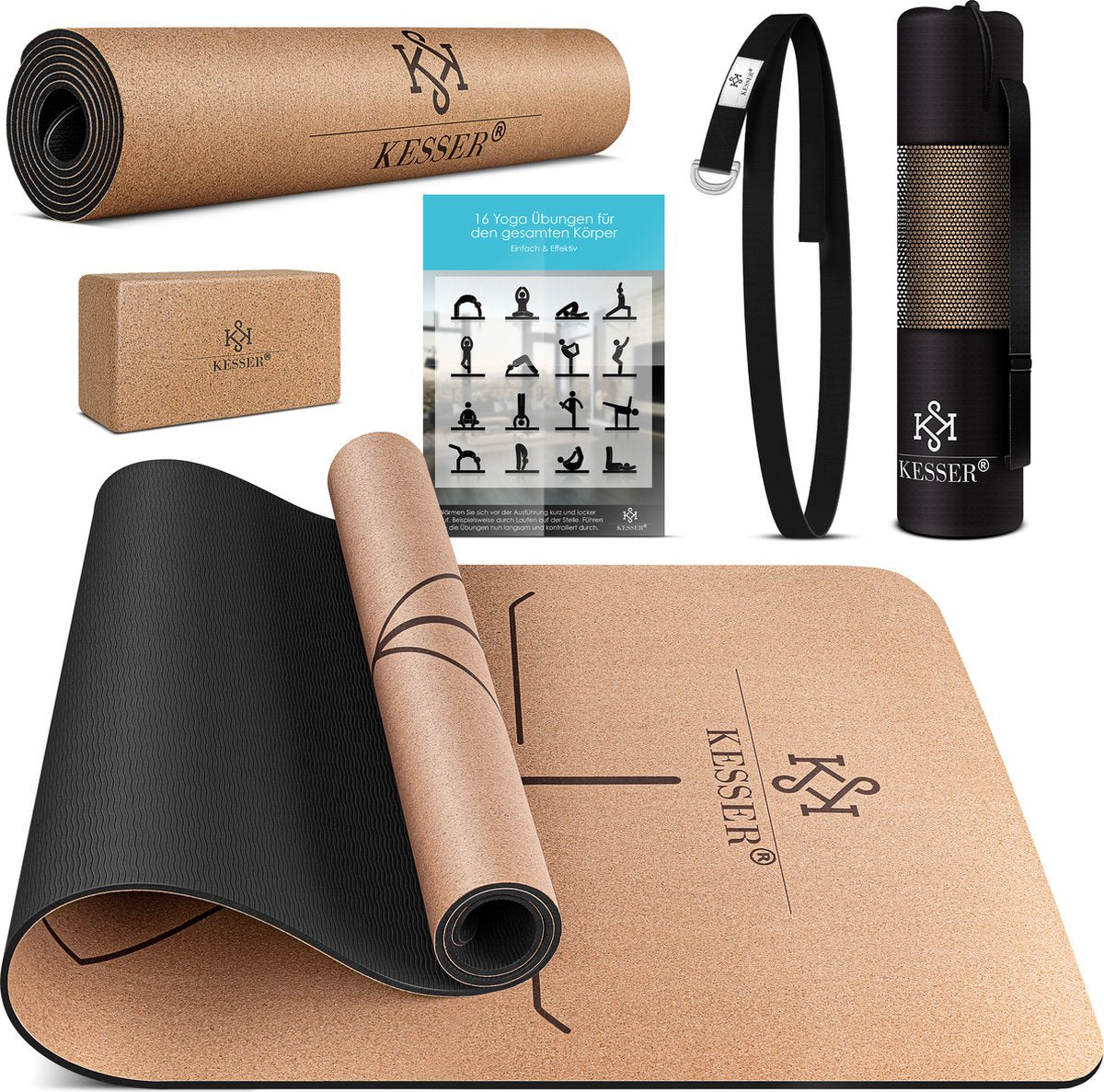 Yoga mat - Fitness mat - Sport mat - Anti slip - Extra dik - Zwart