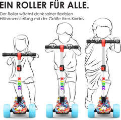 KIDIZ® Kinderstep - Opvouwbaar - Verstelbaar - City Scooter - Graffiti •