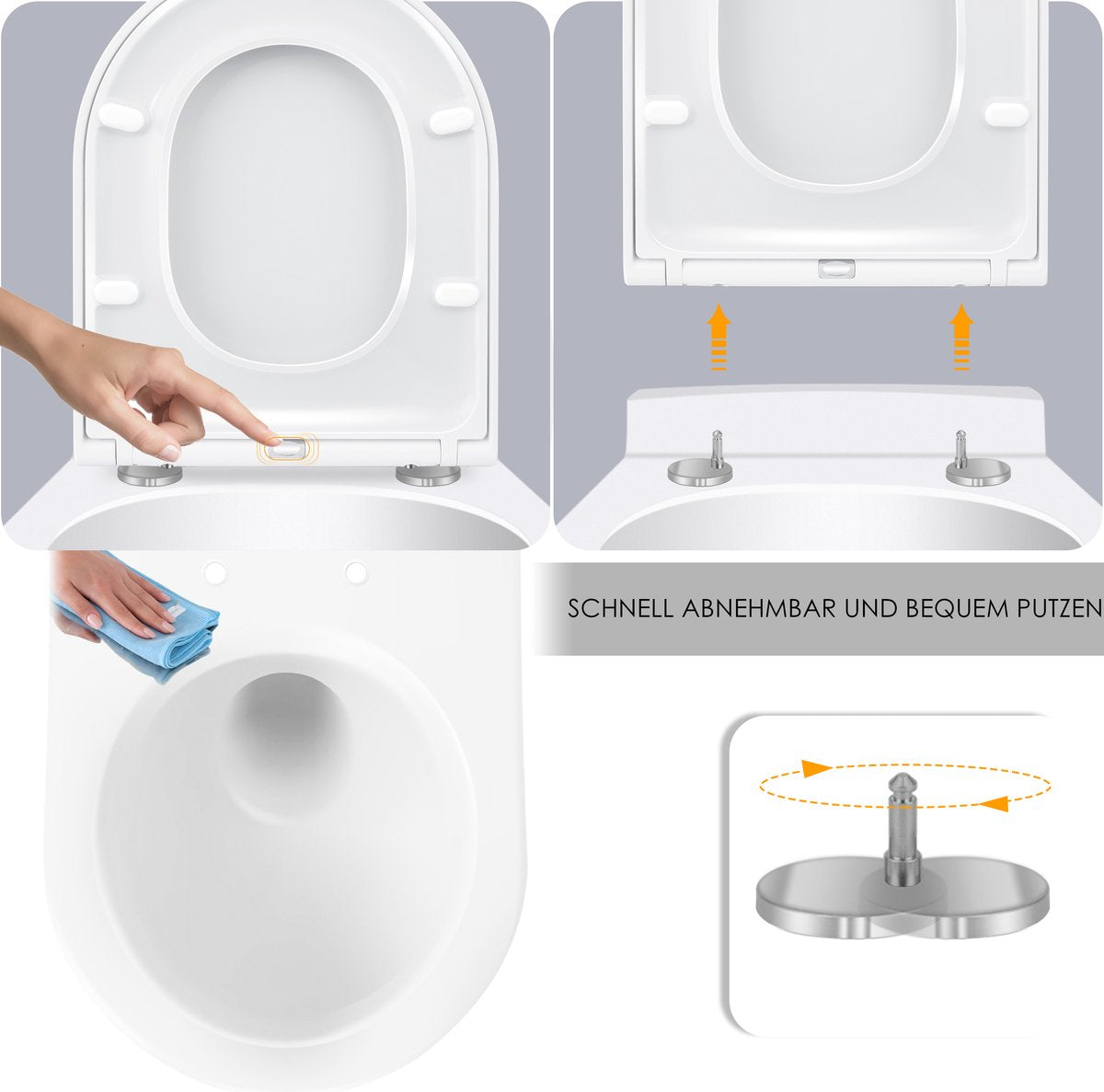 KESSER® WC bril met Soft Close Deksel - Toiletbril - Wit