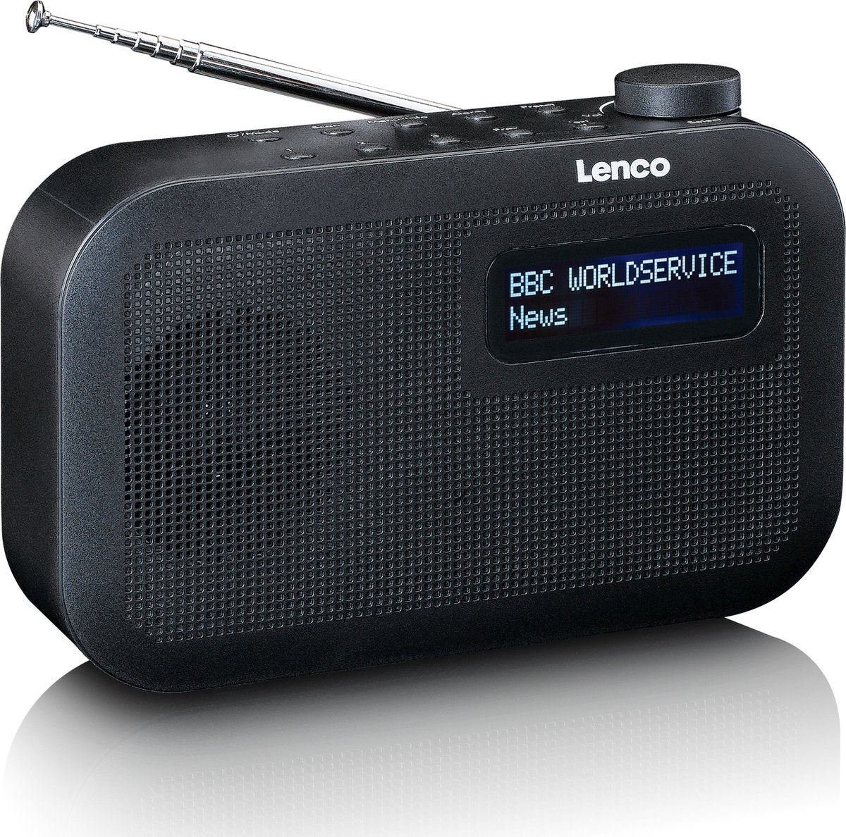 Radio op Batterijen - Draagbare Radio - FM / DAB Radio - Zwart - PDR-016BK - Lenco
