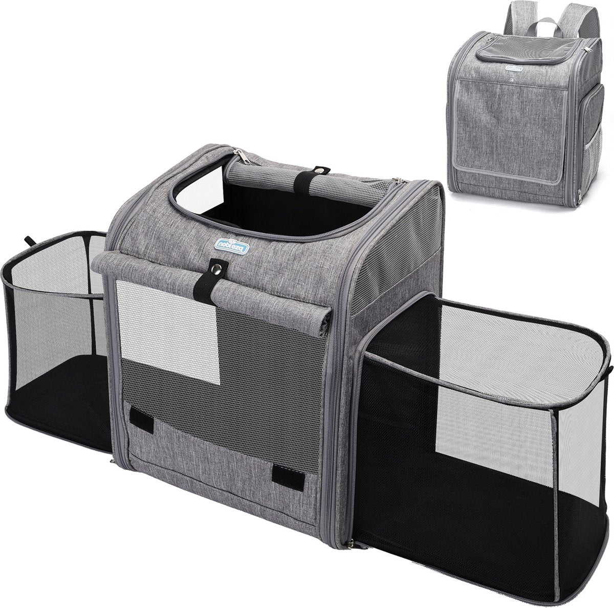 Hondenrugzak – Draagtas Hond – Reismand Kat – 33.5x27x39 cm – Nobleza