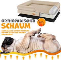 Hondenmand Orthopedisch - Hondenkussen - Hondenbed - Beige - 106x80 cm - LovPet®