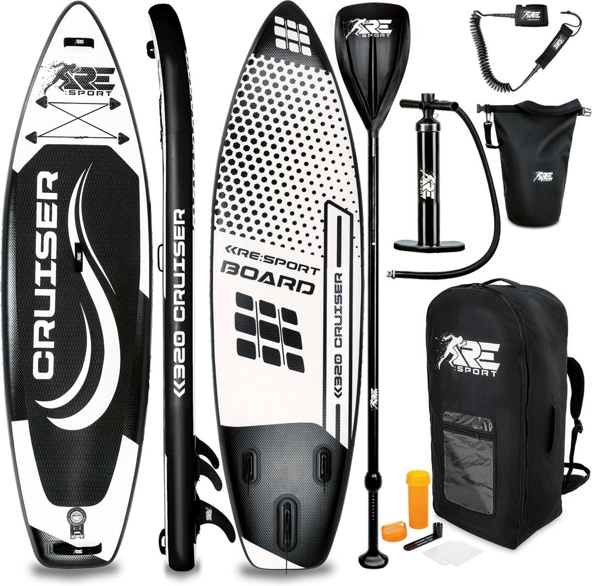 RE: SPORT-SUP Board 305cm Zwart-supboard- opblaasbaar- stand up paddle set- surfboard --paddling premium