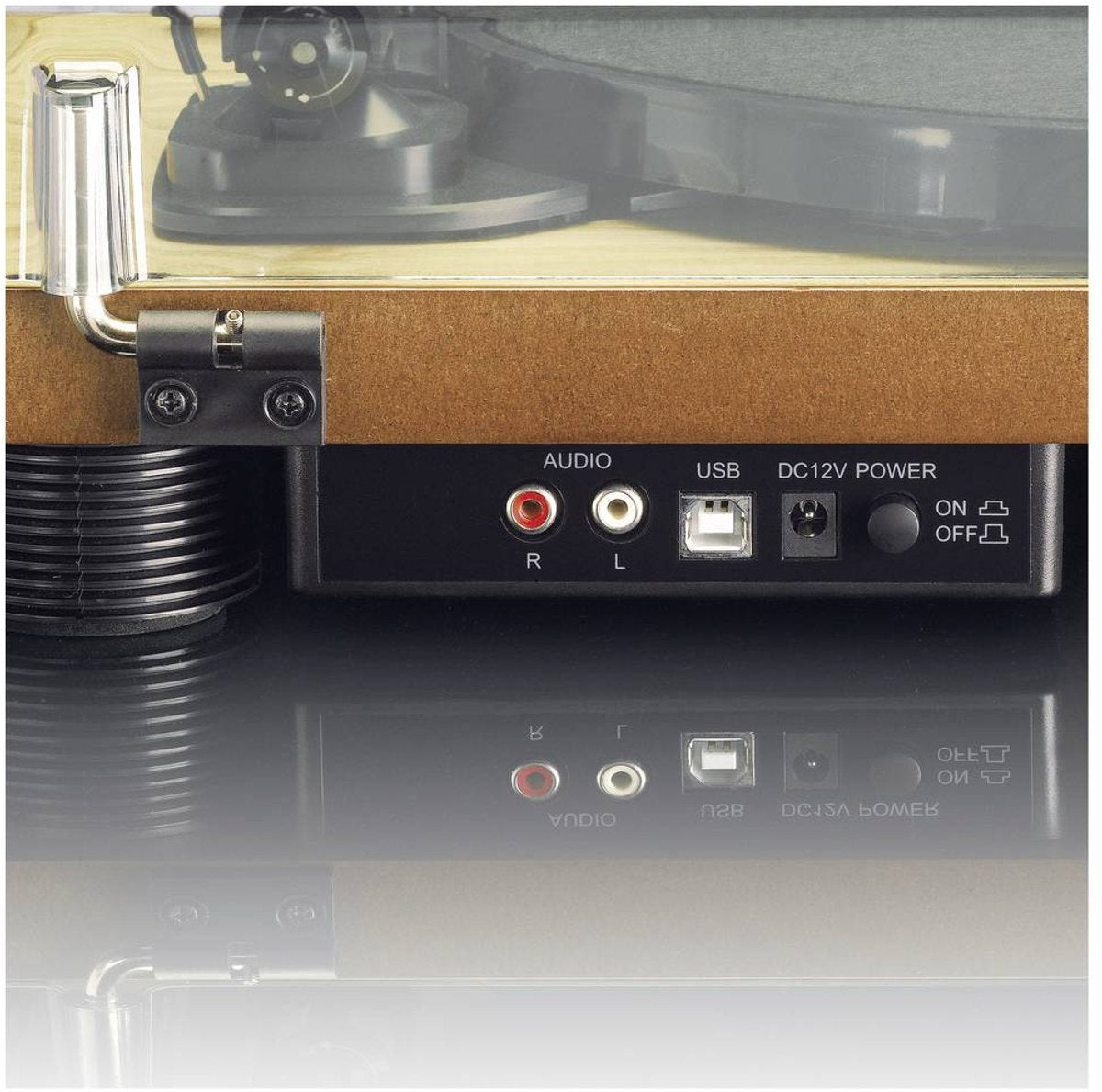 Lenco Platenspeler - Ingebouwde Speakers - Auto-stop - USB encoding - LS-50WD - Hout •