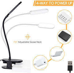 Aigostar Bureaulamp - LED Dimbaar - Leeslamp - Zwart