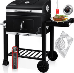 KESSER® XL Houtskoolbarbecue - BBQ - RVS Handvat - Zwart