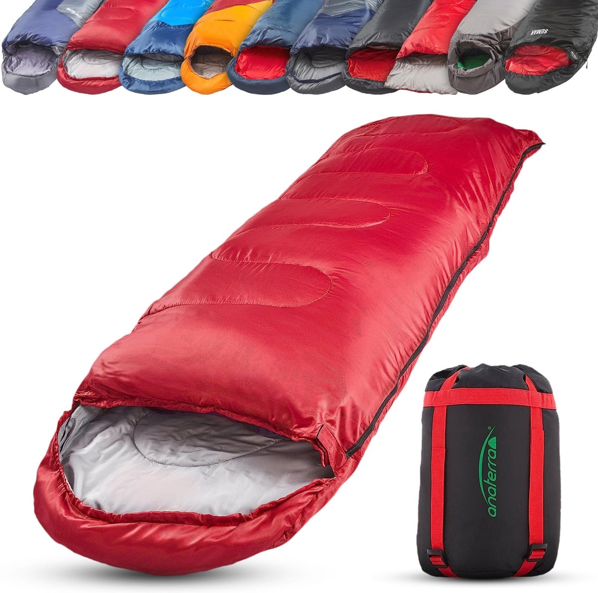 anaterra® Slaapzak Relax22 incl. draagtas - Winter - Koppelbar- Tweewegrits - Dekenmodel - Sleeping Bag