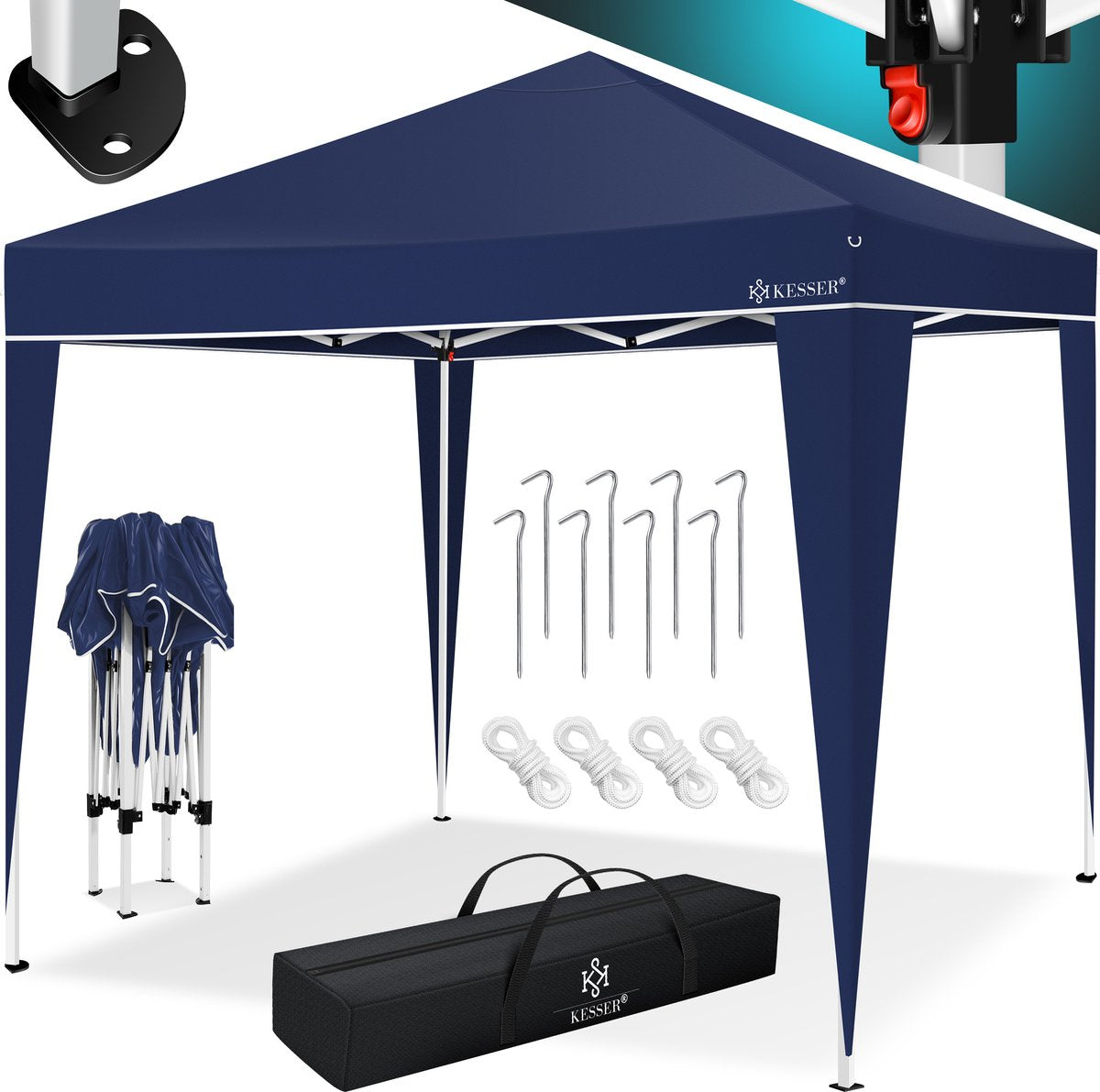 KESSER® Partytent - 3x3m - Paviljoen - Easy Up - Blauw