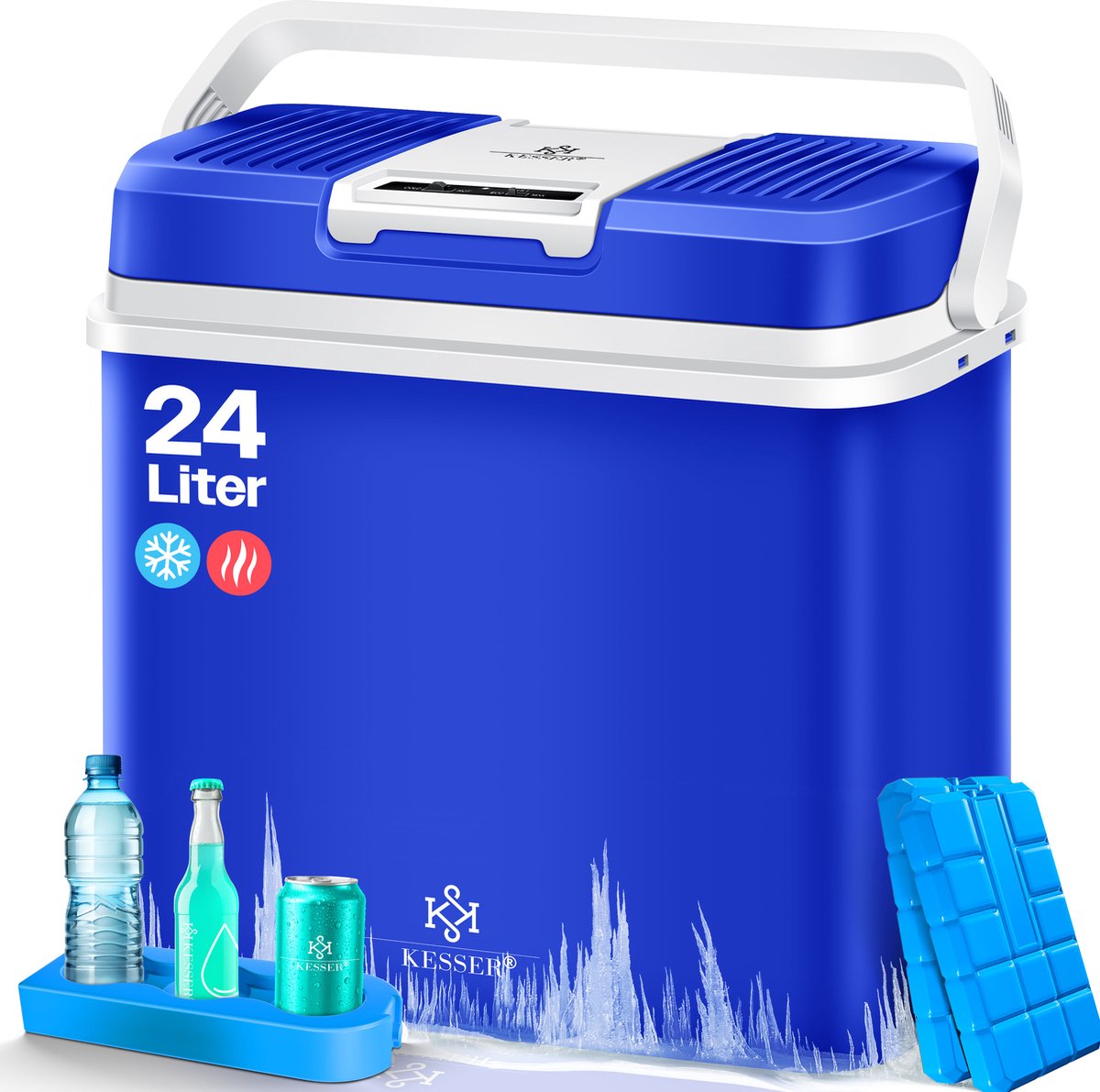 Koelbox Elektrisch – 12V en 230 volt - Coolbox - Frigobox - 24L – Blauw